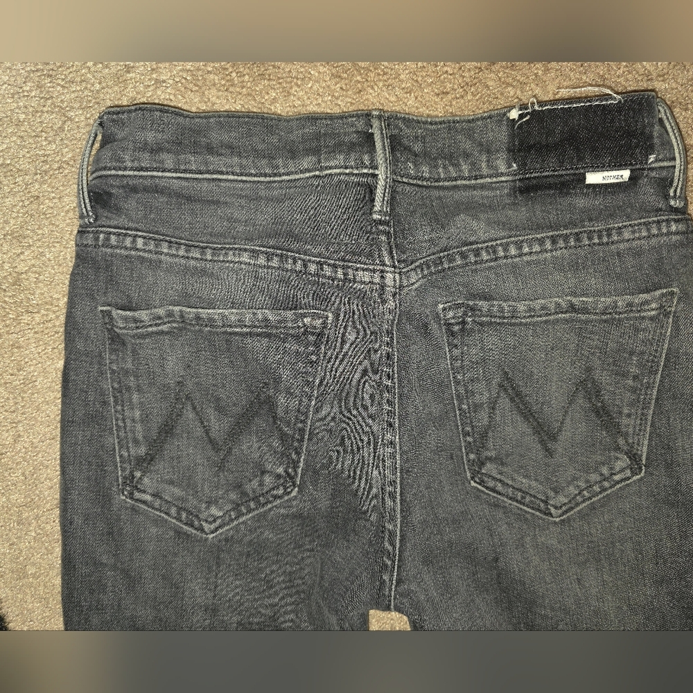 MOTHER Dark Gray Ankle Jeans - Picture 4 of 6
